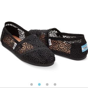 Black Moroccan Crochet Toms